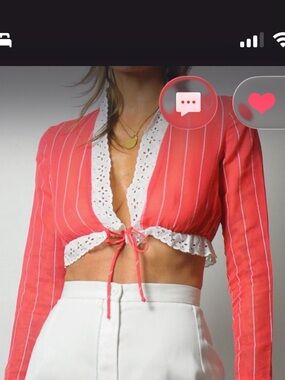 Vintage 70s crop blouse!